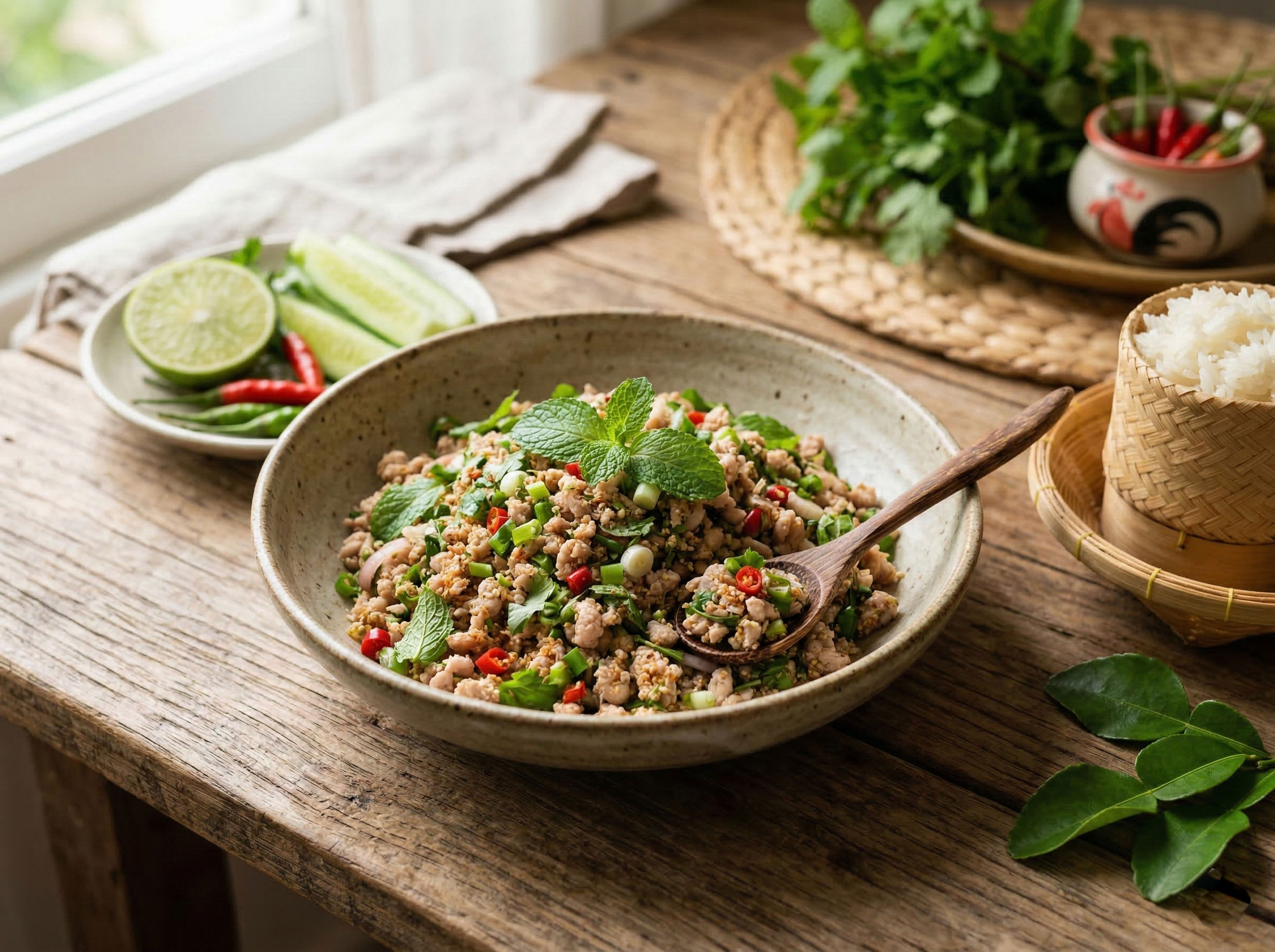 ลาบหมู – สูตรอีสานรสจัดทำง่าย