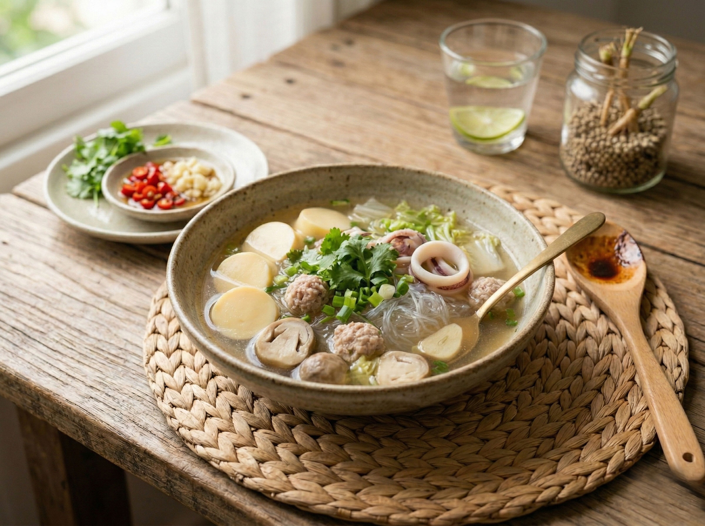 ต้มจืดวุ้นเส้น – สูตรน้ำซุปใสเบาสบายท้อง