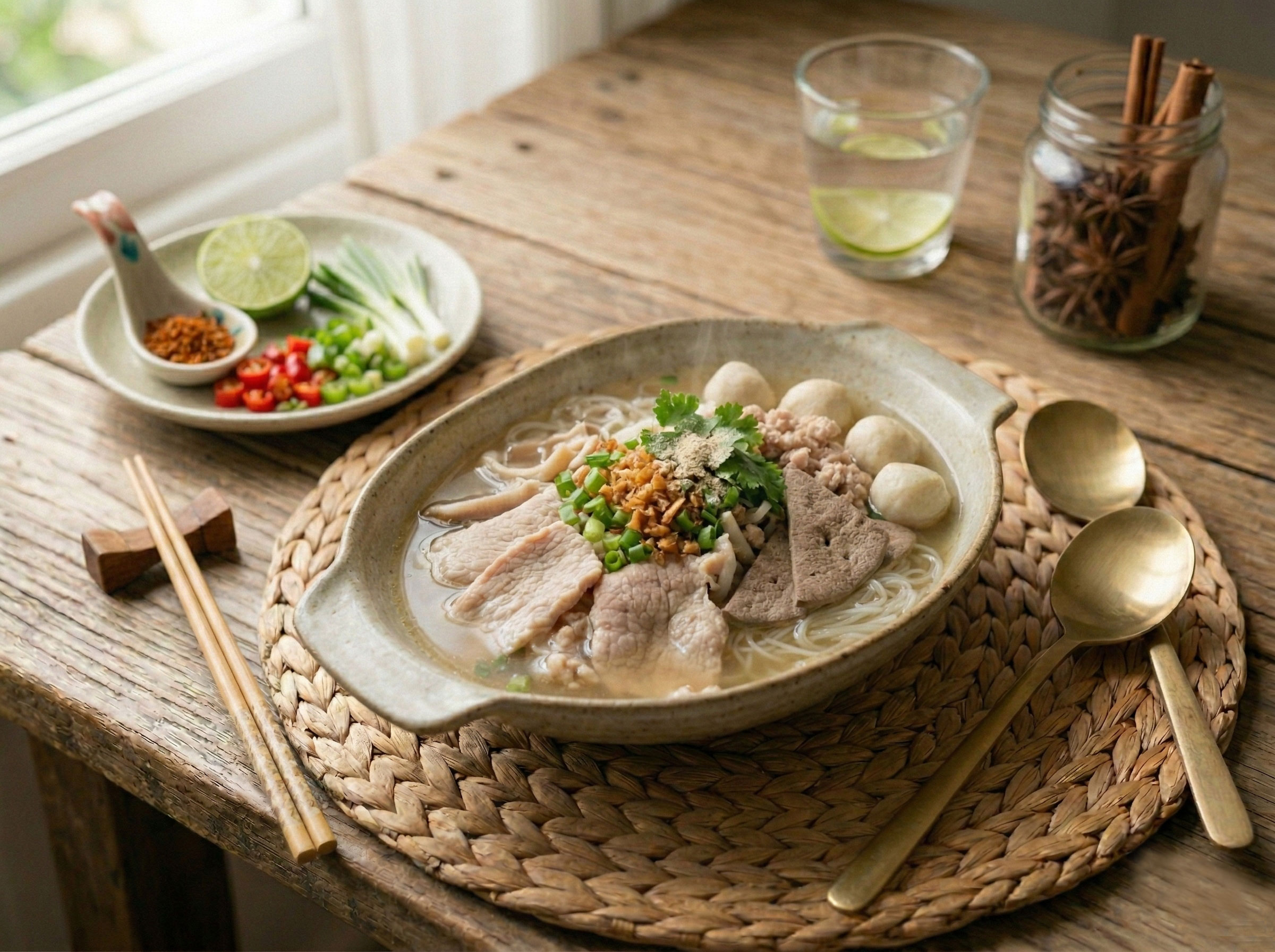 ก๋วยเตี๋ยวน้ำใส – สูตรน้ำซุปกระดูกหอม