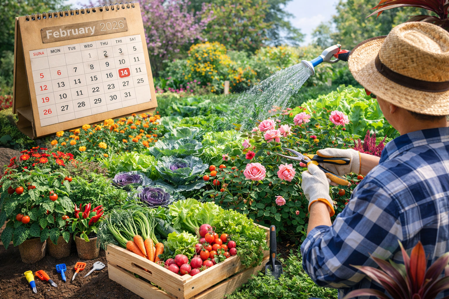 ทำสวนเดือนกุมภาพันธ์ 2026: งานสวนที่ควรทำและพันธุ์ไม้แนะนำ
