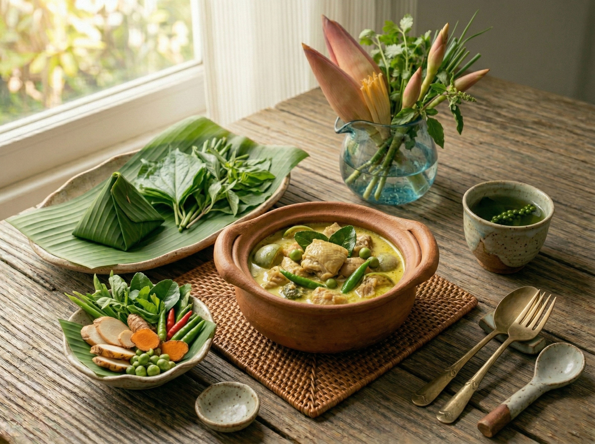 แกงเขียวหวานไก่: สูตรแกงกะทิแบบไทยใต้